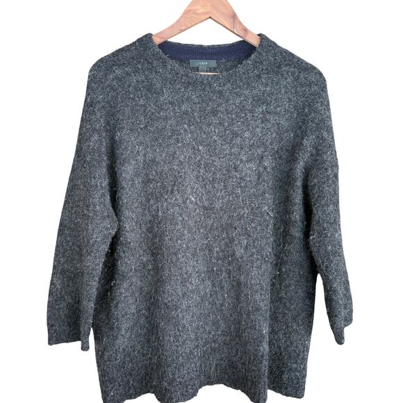 J. Crew Sweaters - J Crew Alpaca Tunic Sweater S Gray Fuzzy Cozy J.Crew B1785 Capsule Luxe